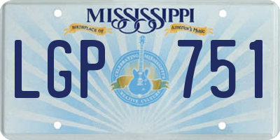 MS license plate LGP751
