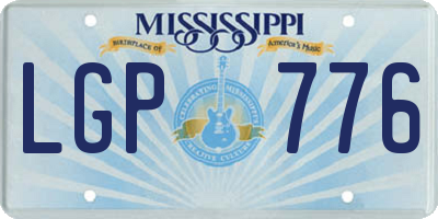 MS license plate LGP776