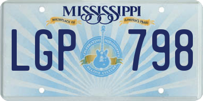 MS license plate LGP798