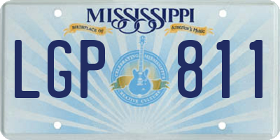 MS license plate LGP811