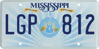 MS license plate LGP812