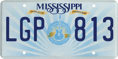 MS license plate LGP813