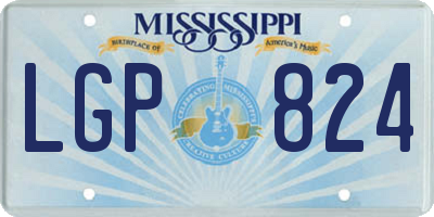 MS license plate LGP824