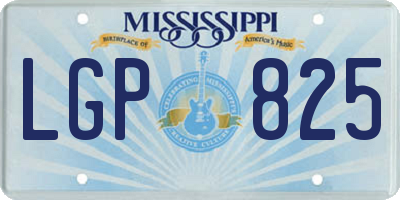 MS license plate LGP825