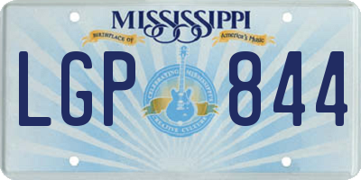 MS license plate LGP844