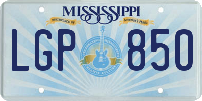 MS license plate LGP850