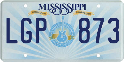 MS license plate LGP873