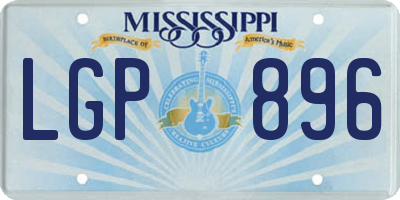 MS license plate LGP896