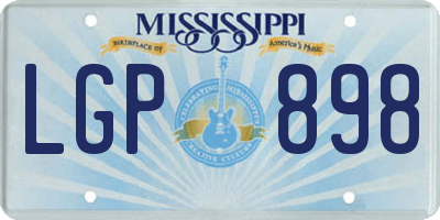 MS license plate LGP898