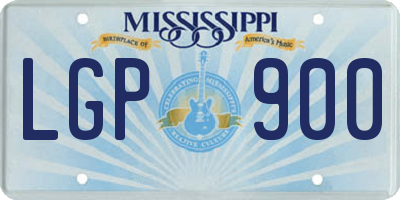 MS license plate LGP900