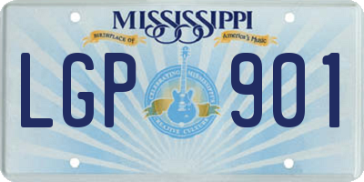 MS license plate LGP901