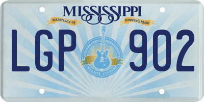 MS license plate LGP902