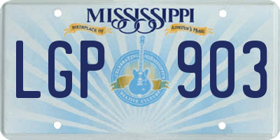 MS license plate LGP903
