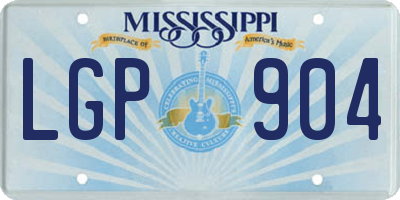 MS license plate LGP904