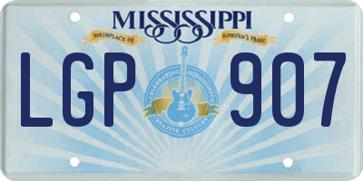 MS license plate LGP907