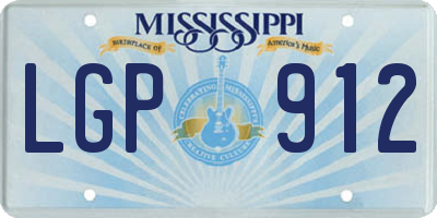 MS license plate LGP912