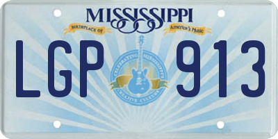 MS license plate LGP913