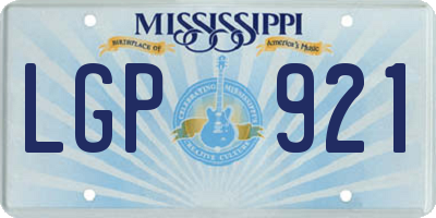MS license plate LGP921