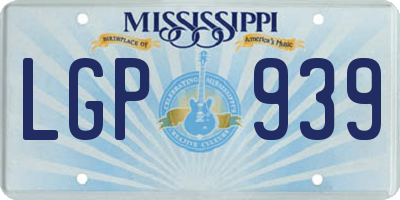 MS license plate LGP939