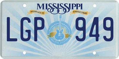 MS license plate LGP949