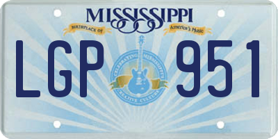 MS license plate LGP951