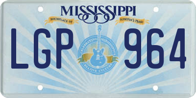 MS license plate LGP964
