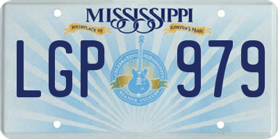 MS license plate LGP979