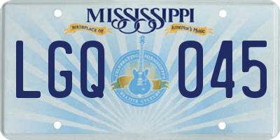 MS license plate LGQ045