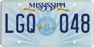 MS license plate LGQ048