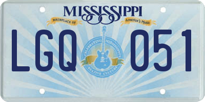 MS license plate LGQ051