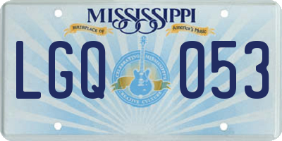 MS license plate LGQ053