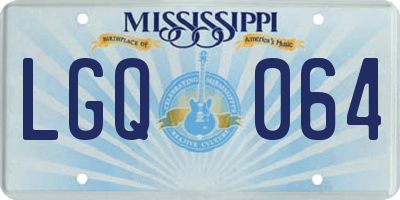 MS license plate LGQ064