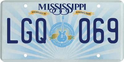 MS license plate LGQ069