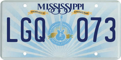 MS license plate LGQ073