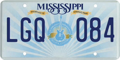 MS license plate LGQ084