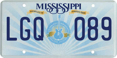 MS license plate LGQ089