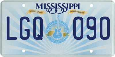 MS license plate LGQ090