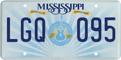MS license plate LGQ095
