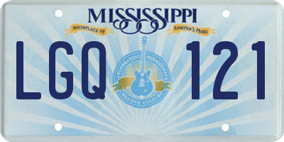 MS license plate LGQ121