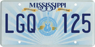MS license plate LGQ125
