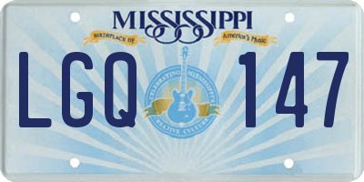MS license plate LGQ147