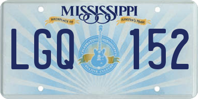 MS license plate LGQ152