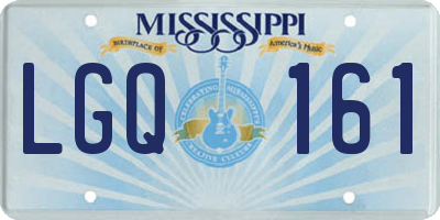 MS license plate LGQ161