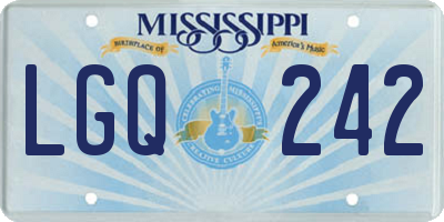 MS license plate LGQ242