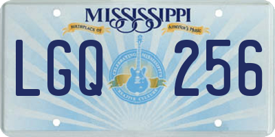 MS license plate LGQ256