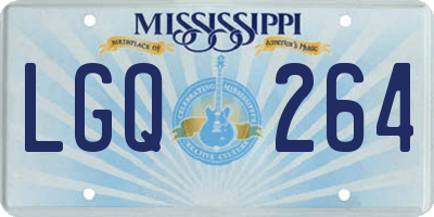 MS license plate LGQ264