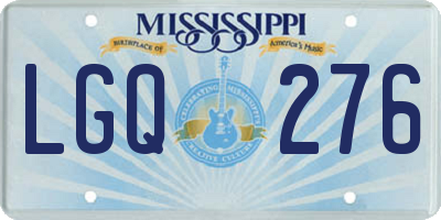 MS license plate LGQ276