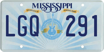 MS license plate LGQ291