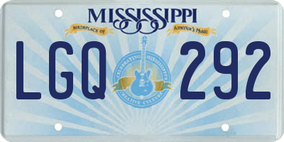 MS license plate LGQ292
