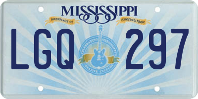 MS license plate LGQ297